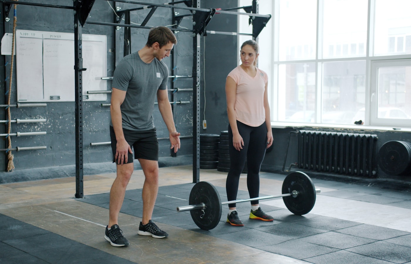 Inside the studio: one rack, one coach, one member